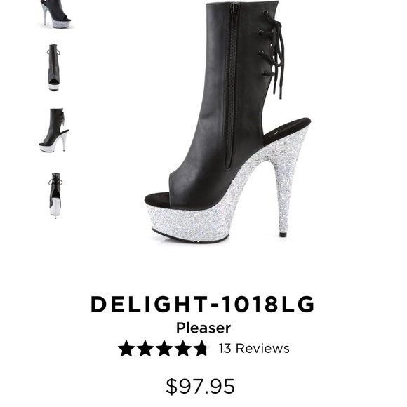 Pleaser open toe platform stiletto booties. BRAND NEW NEVER WORN! Size 6. NWT!! - Picture 1 of 11